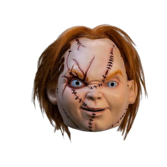 Halloween CURSE OF CHUCKY - SCARRED CHUCKY Latex Mask TOTS Officially Licensed - Picture 2 of 16